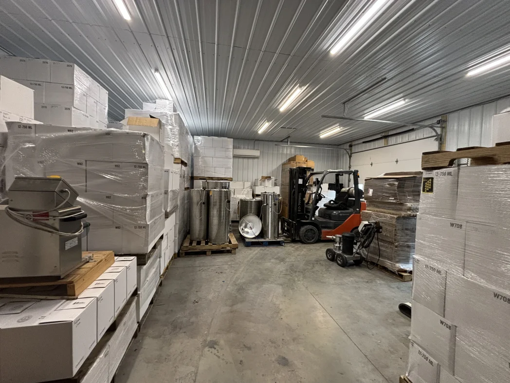 A warehouse stocked with inventory