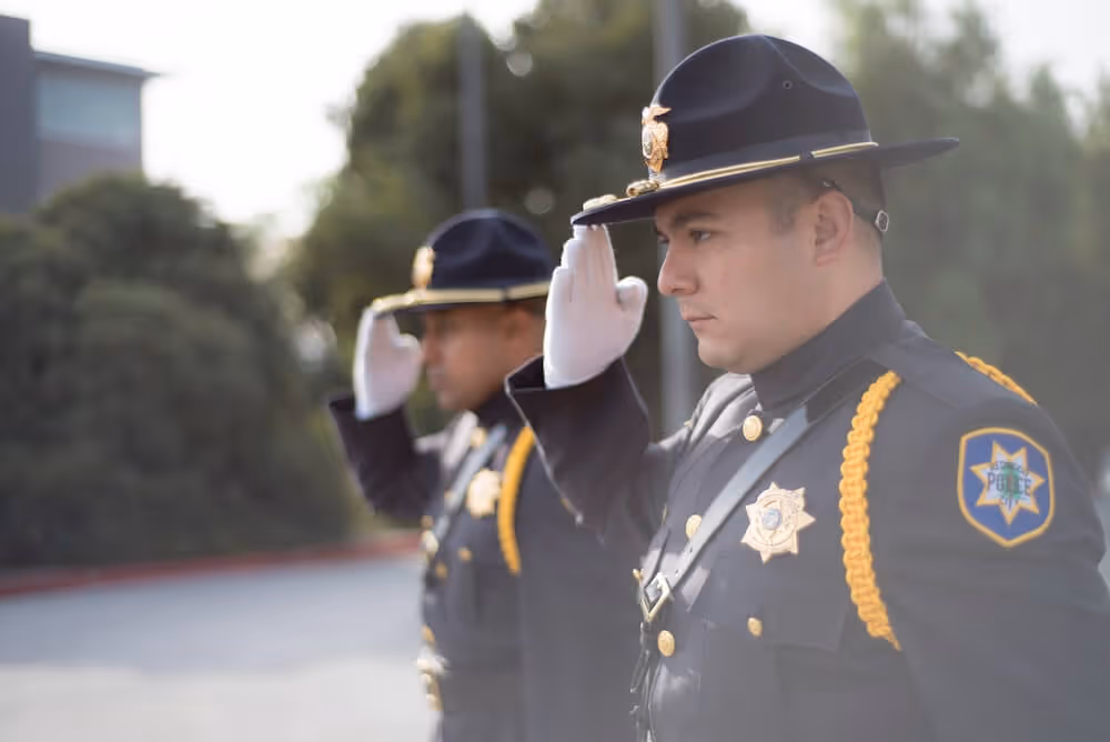 2 uniformed officers