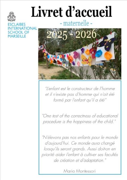 First day at kindergarten: the Esclaibes International Schools welcome booklet