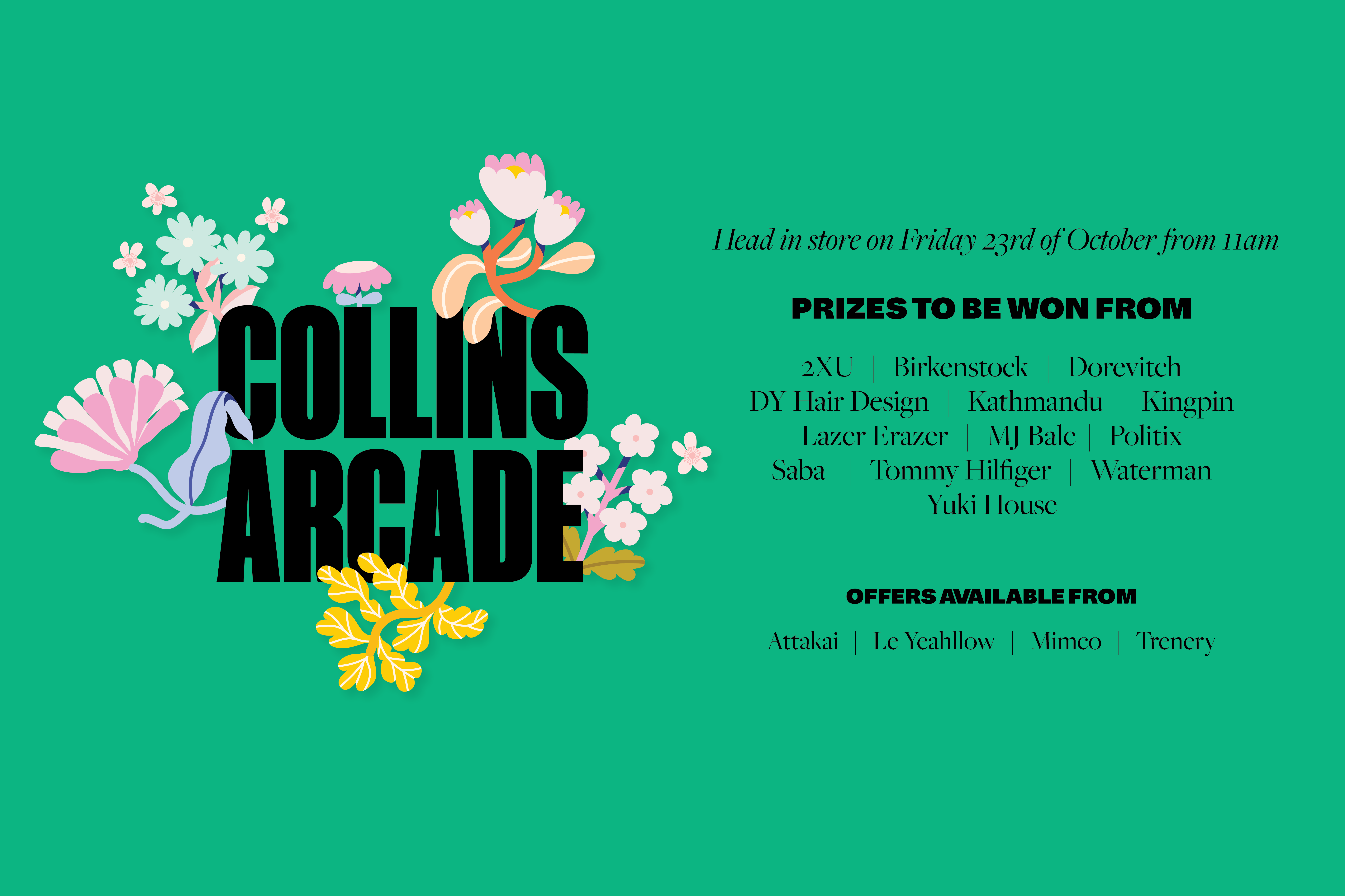 Win big this Spring at Collins Arcade 