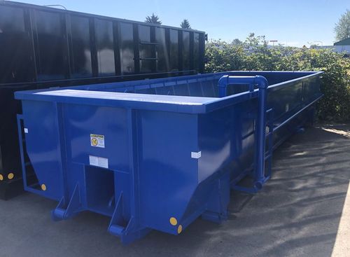 Western Cascade Container blue custom dewatering box to fit Cable Roll-off