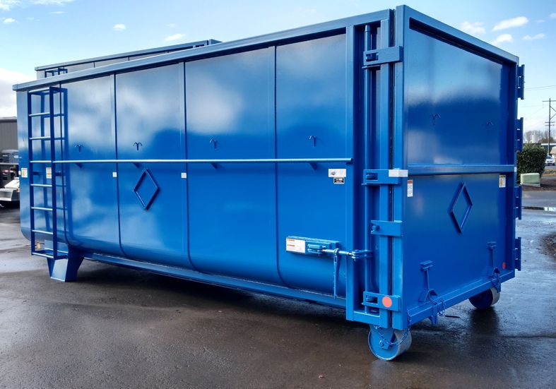 Western Cascade Container Radius blue box to fit Cable roll-off