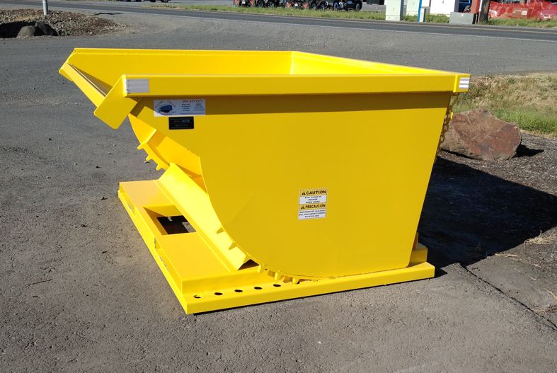 Western Cascade 2-yd Self Dumping Hopper in Safety Yellow