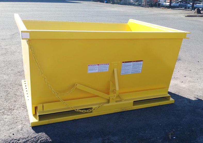 Western Cascade 2-yd Self Dumping Hopper in Safety Yellow