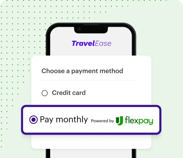 Select Flex Pay at checkout