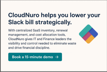 Slack cost management overview