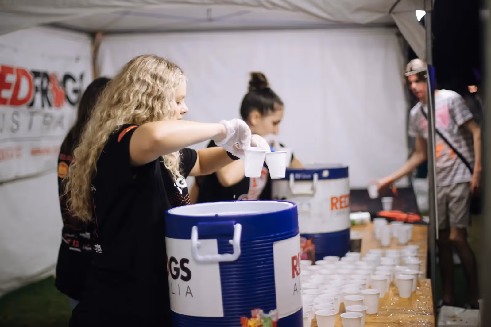 Red Frogs assissting during Schoolies in Surfers Paradise
