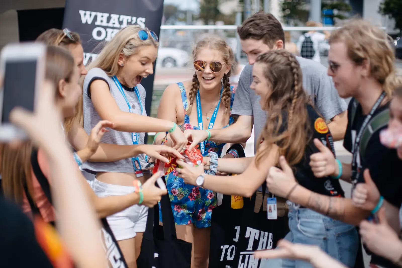 Red Frogs assissting during Schoolies in Surfers Paradise