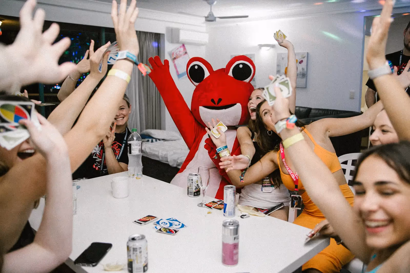 Red Frogs assissting during Schoolies in Surfers Paradise
