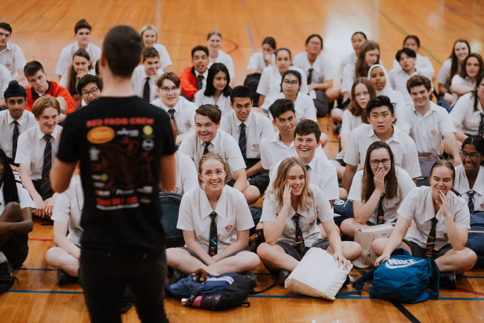 Red Frogs assissting during Schoolies in Surfers Paradise