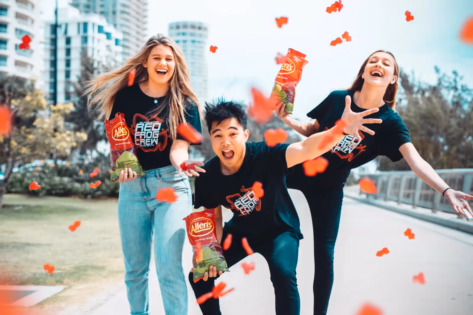 Red Frogs assissting during Schoolies in Surfers Paradise