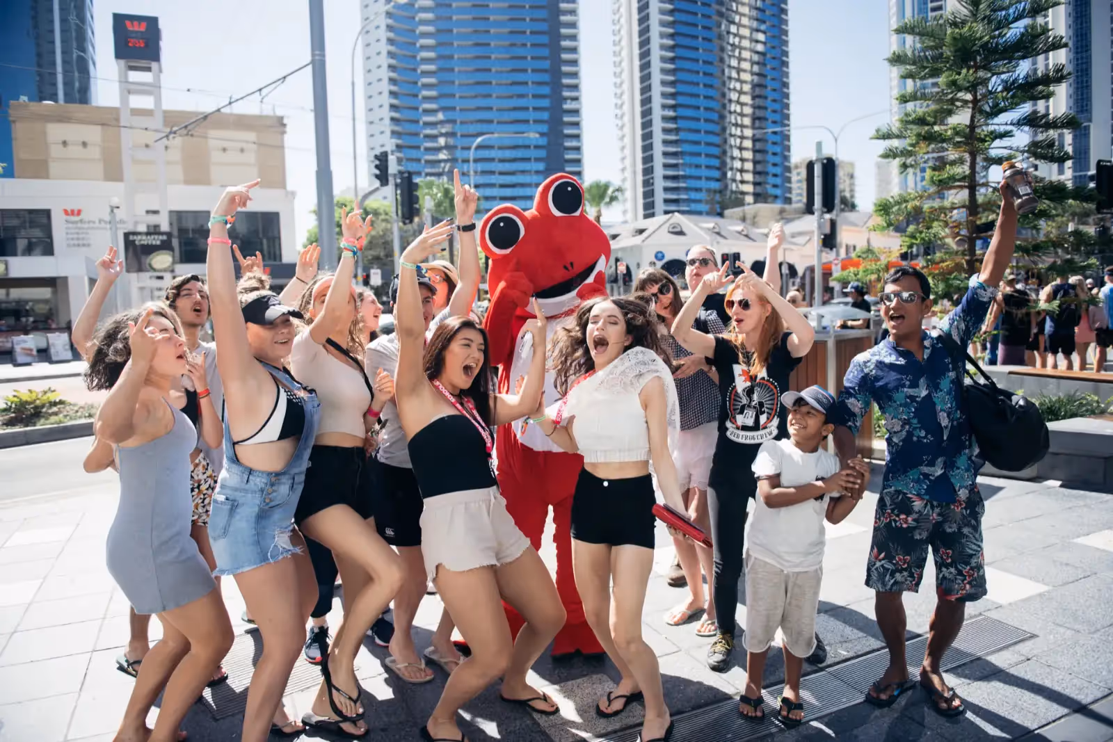 Red Frogs assissting during Schoolies in Surfers Paradise