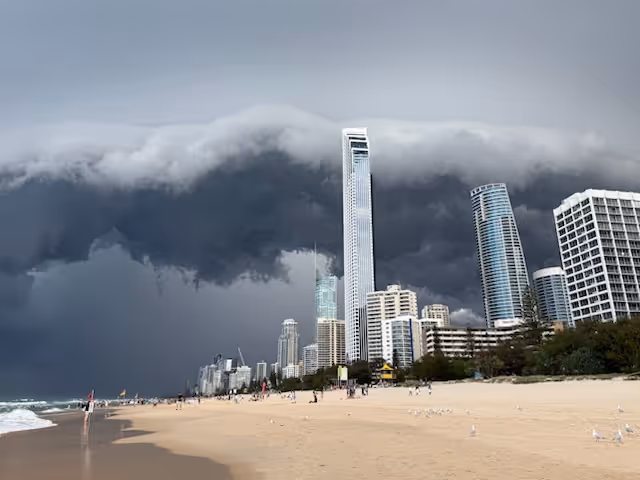 Storms over surfers paradise