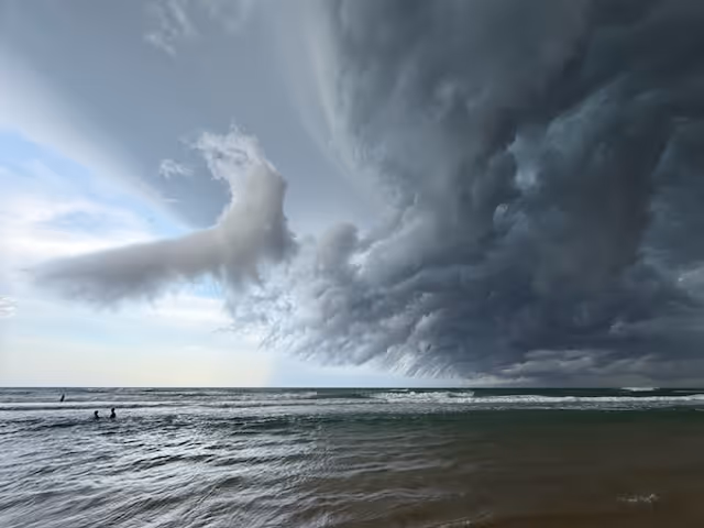 Storms over surfers paradise