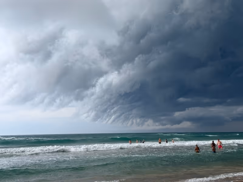 Storms over surfers paradise
