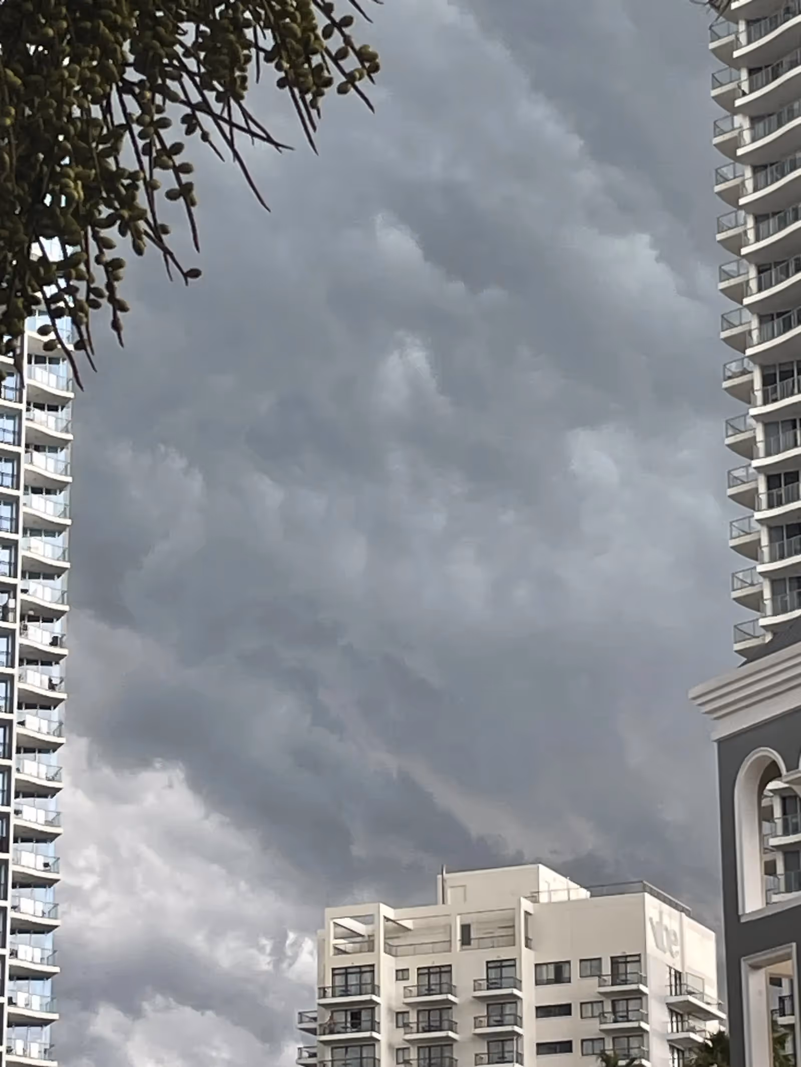 Storms over surfers paradise