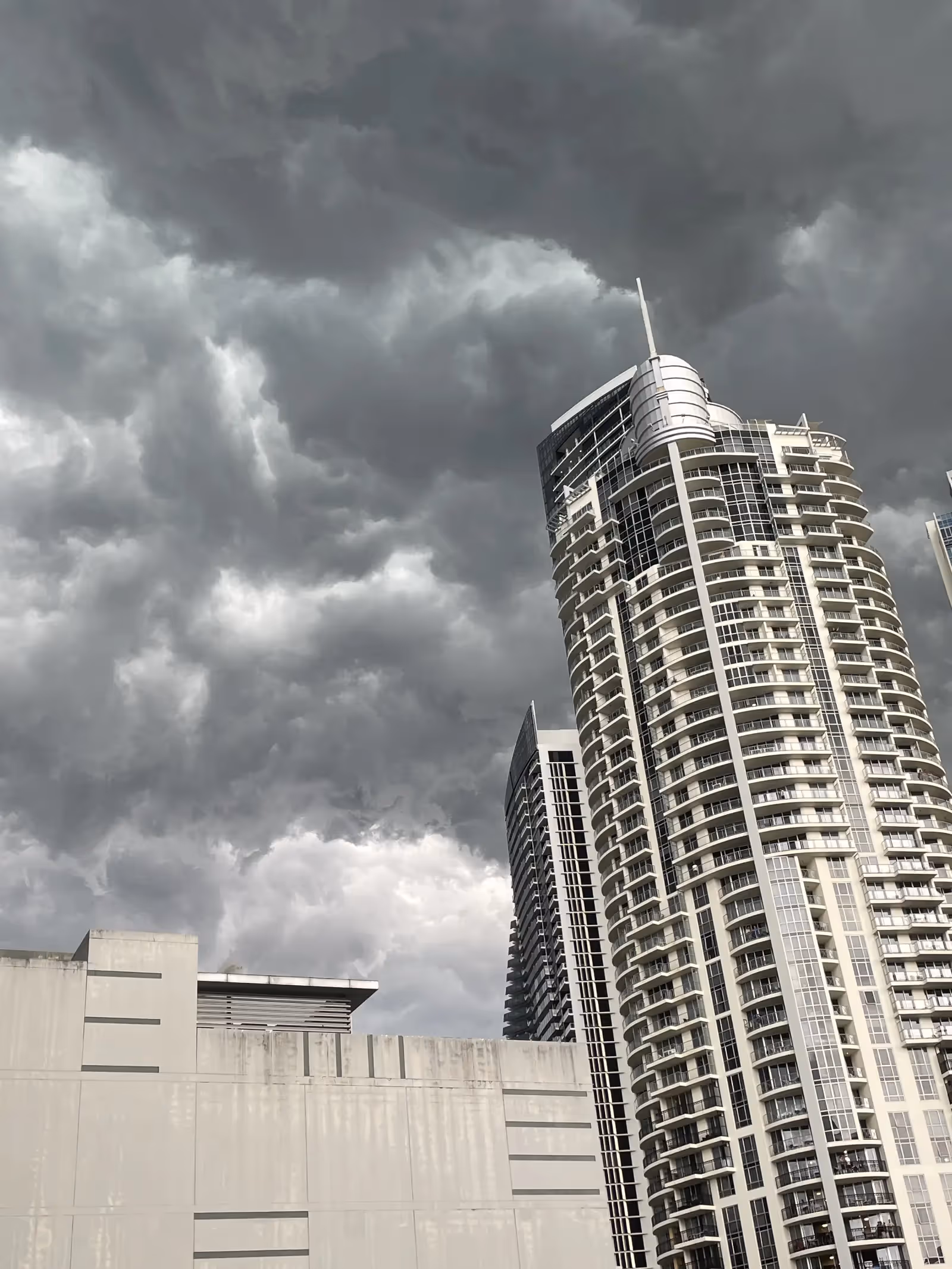 Storms over surfers paradise