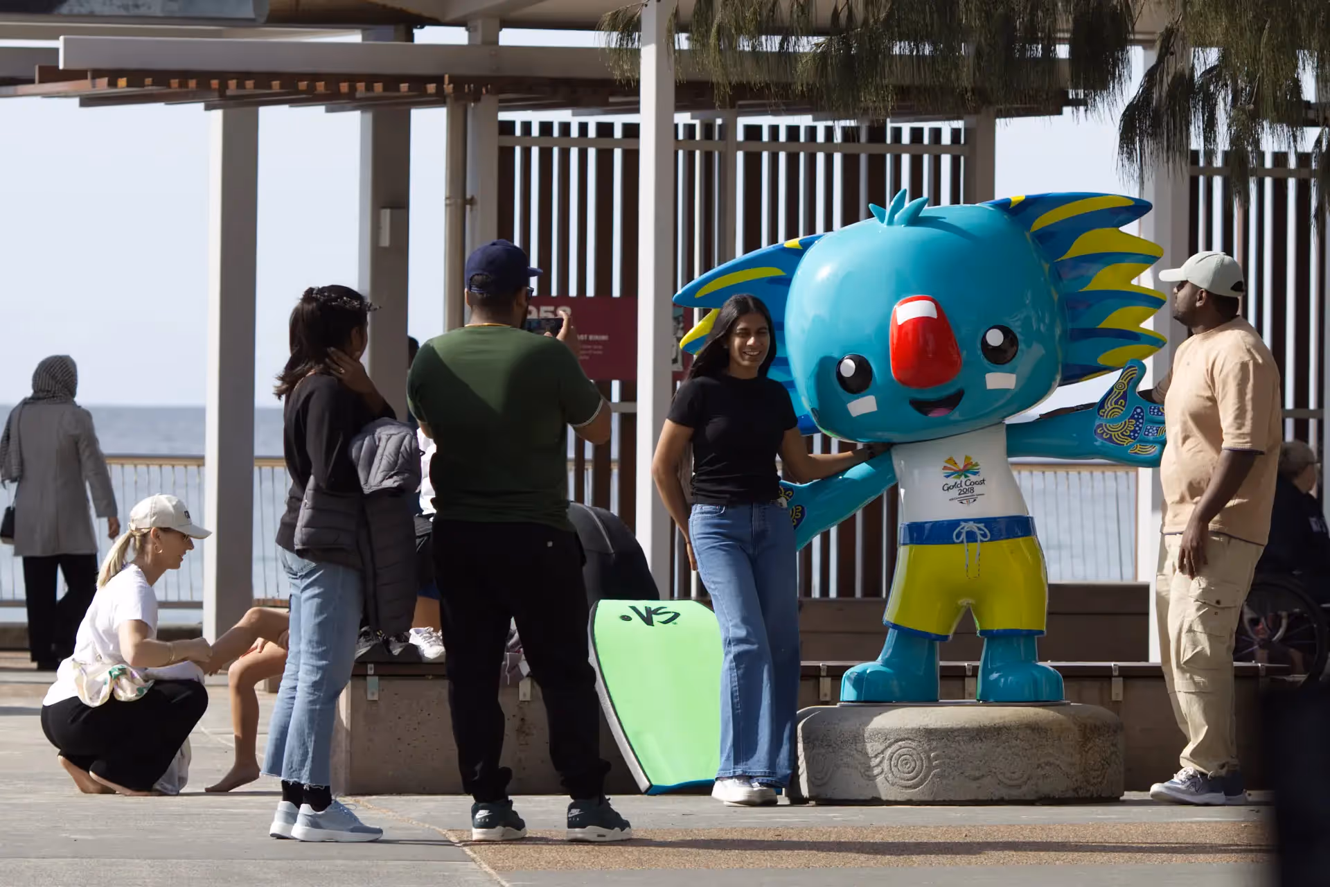 Surfers Paradise esplanade taking photos in golden hour