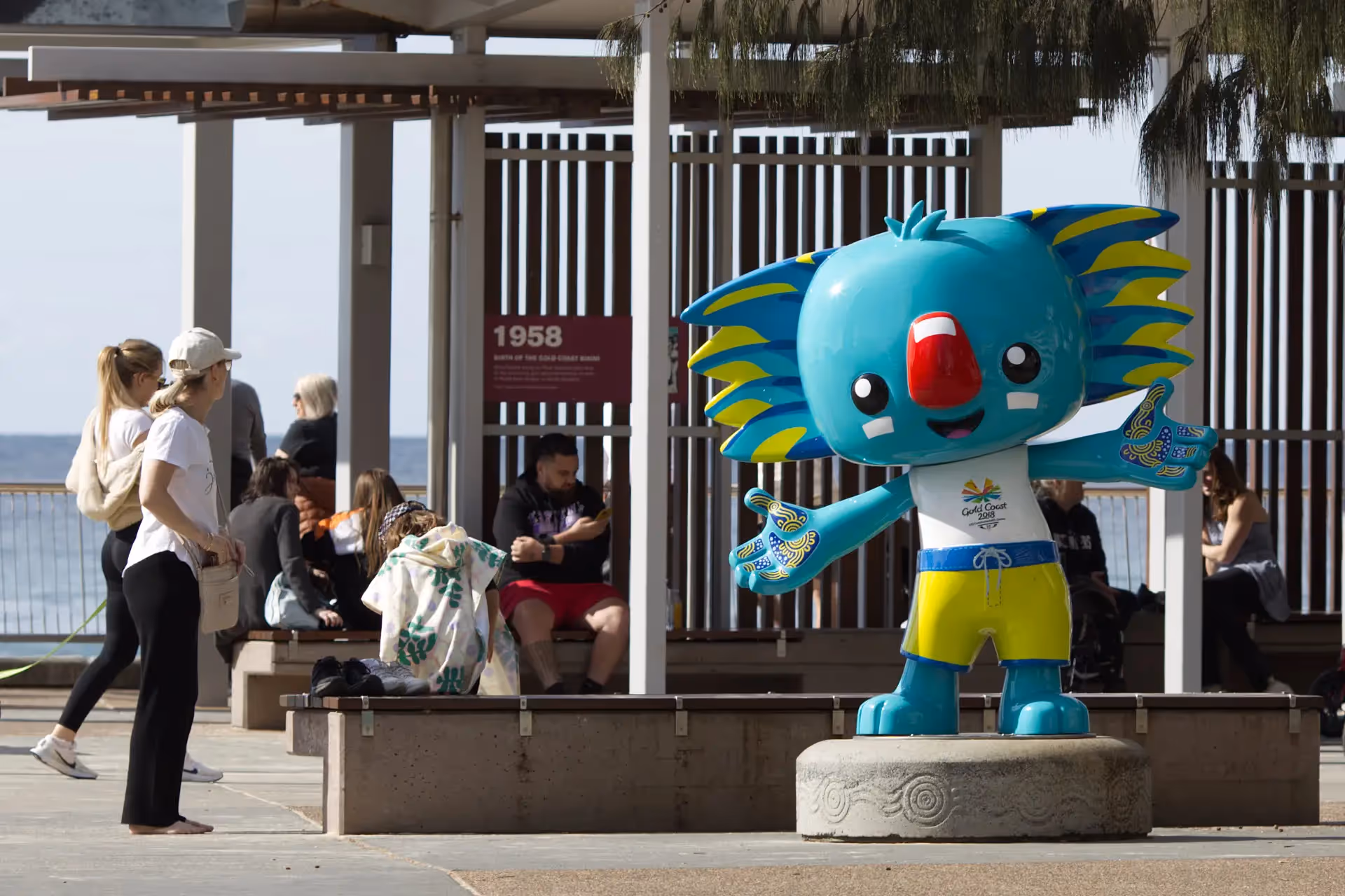 Surfers Paradise esplanade taking photos in golden hour