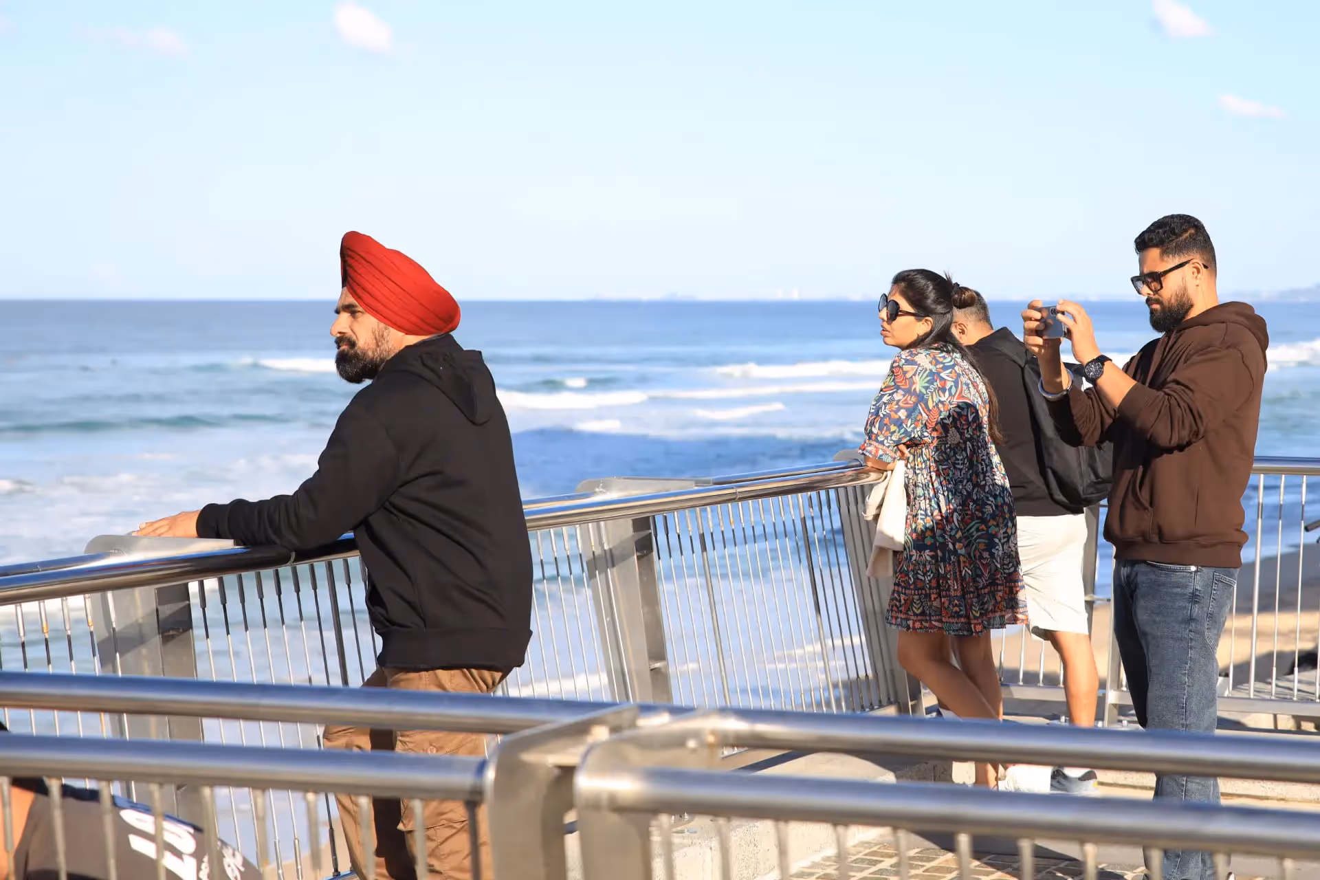 Surfers Paradise esplanade taking photos in golden hour