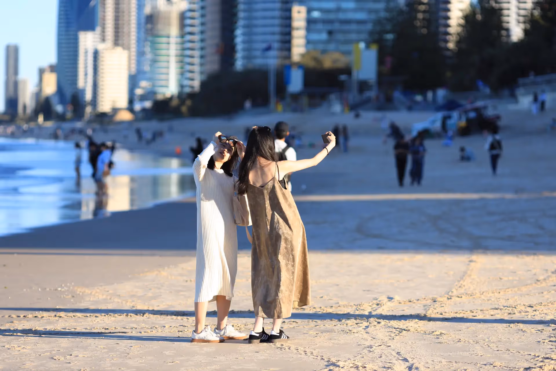 Surfers Paradise beach taking photos