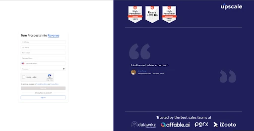 CTA page, credibility booster