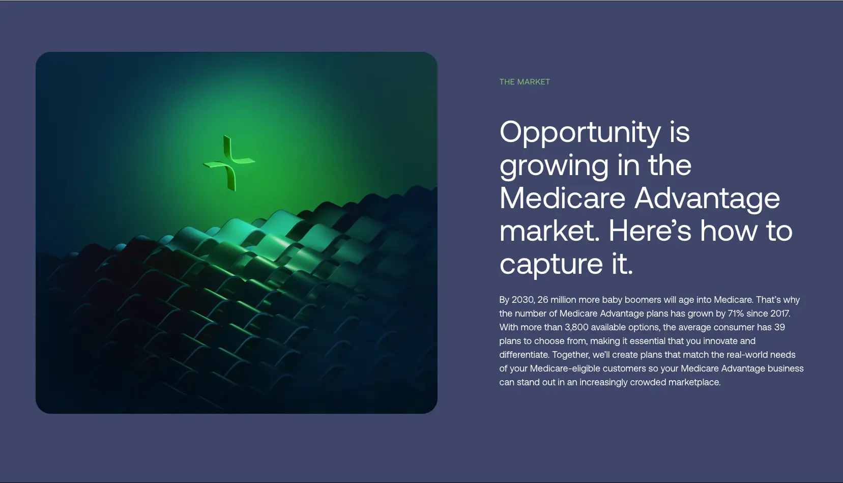 Copywriting example on a website page.