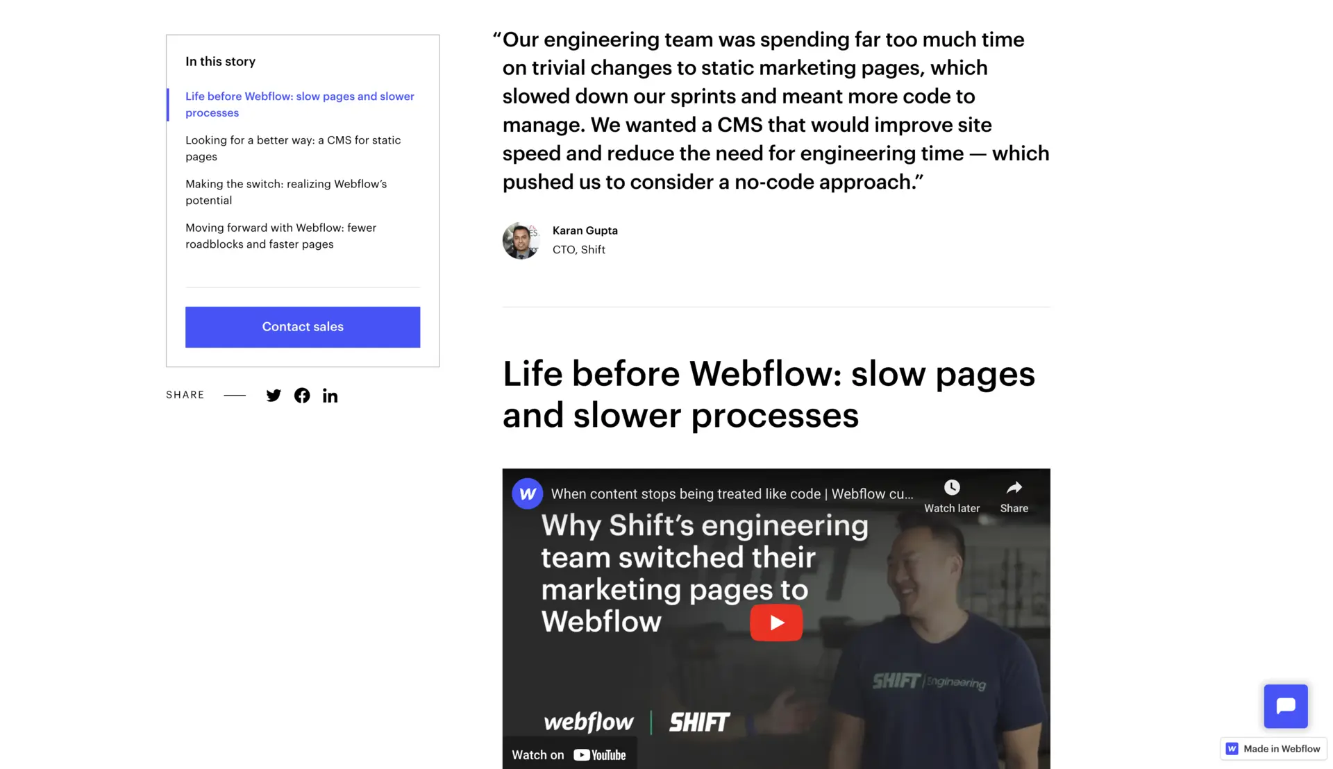 Before and after customer story - Website strategy for better customer conversion on Webflow Website