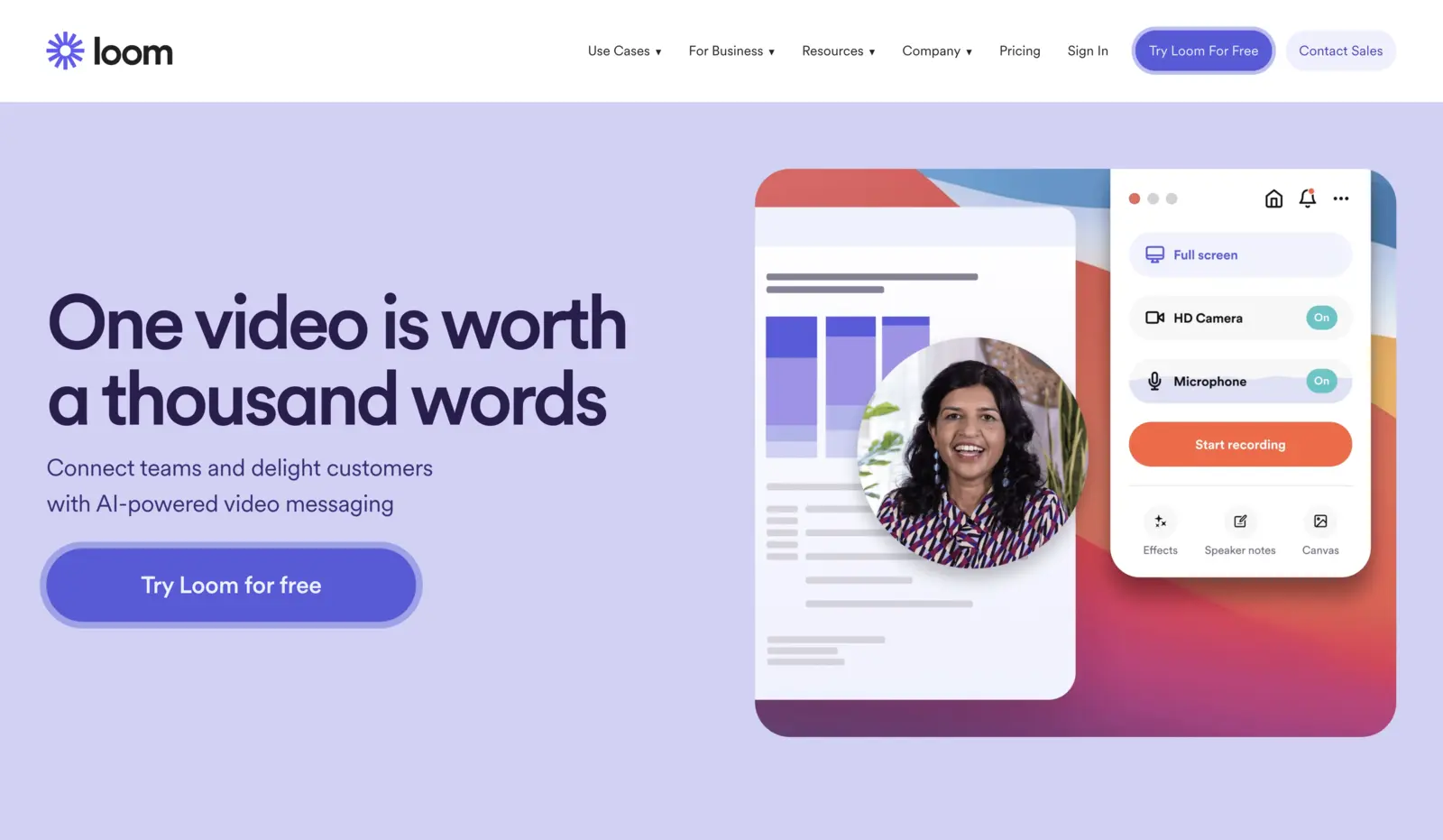 Loom Home Page Website Messaging