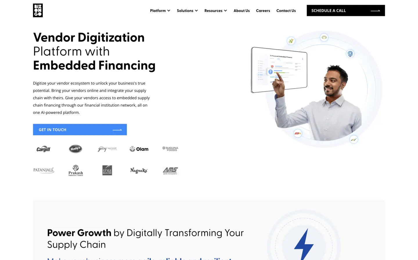 Bizongo, a B2B website, designed and developed by Everything Design - Homepage