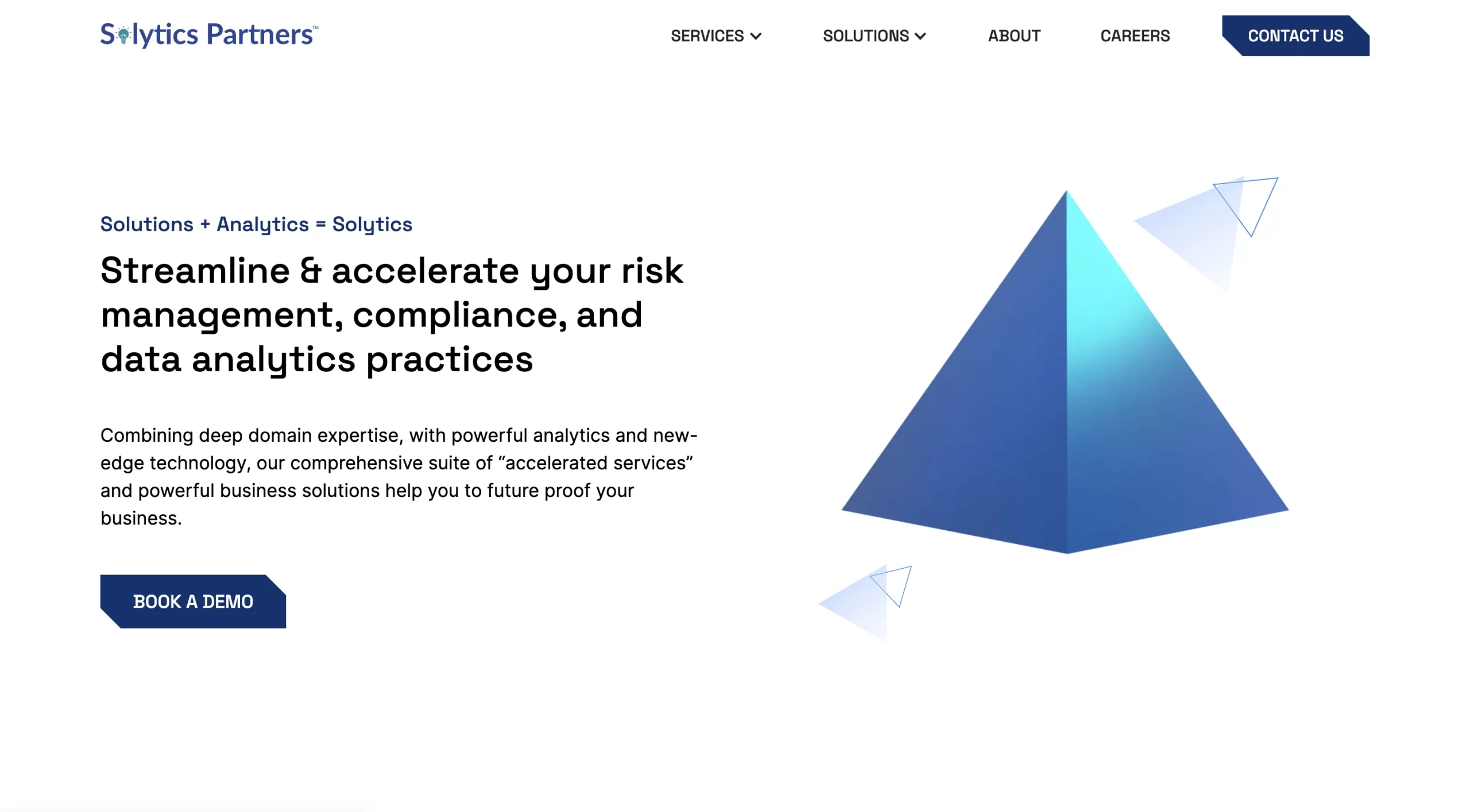 Website Hero Section Design - Solytics Partners
