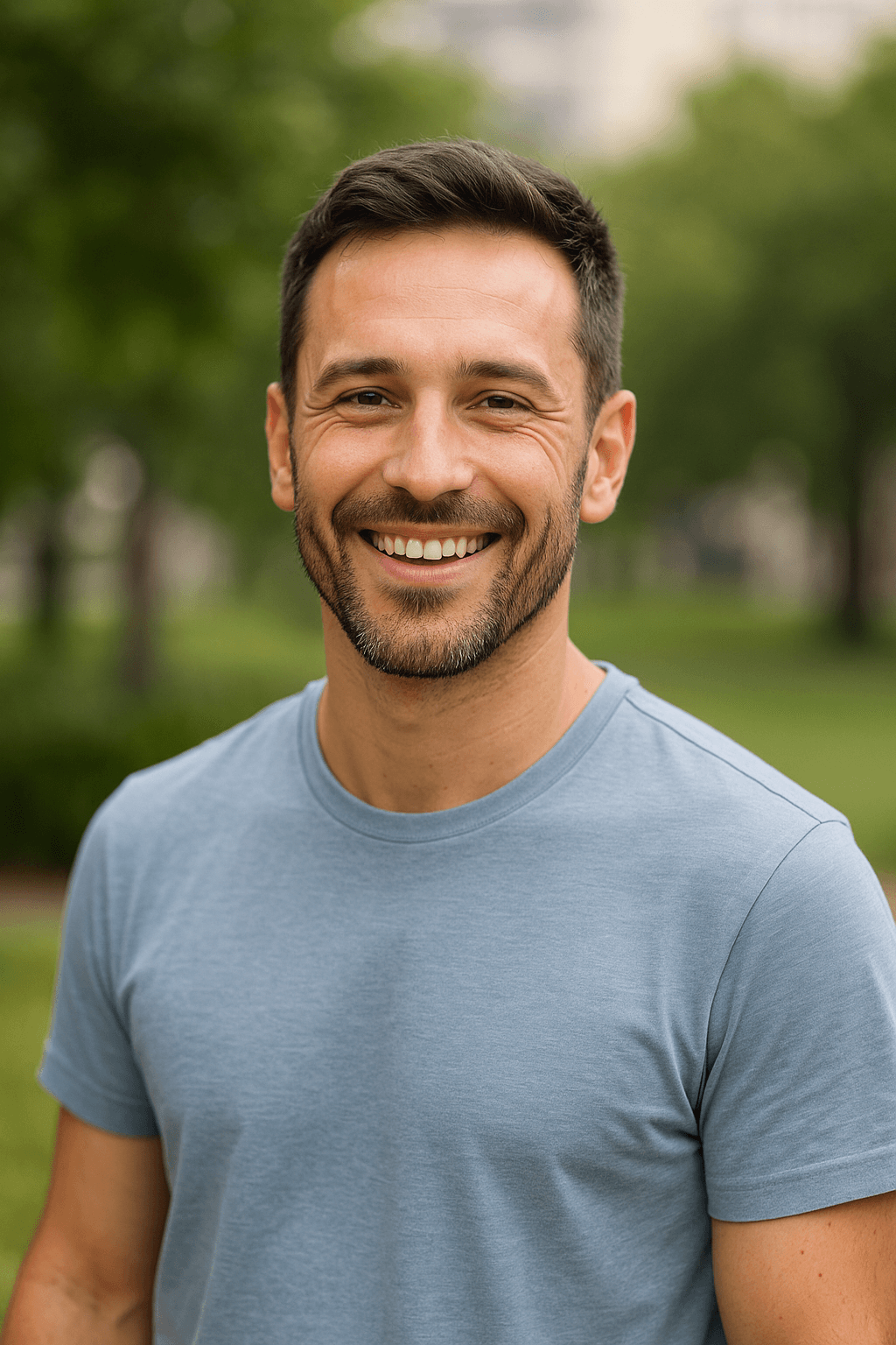 Confident man relaxing in a modern Chicago medspa setting, representing wellness and sexual health education related to Botox for premature ejaculation.