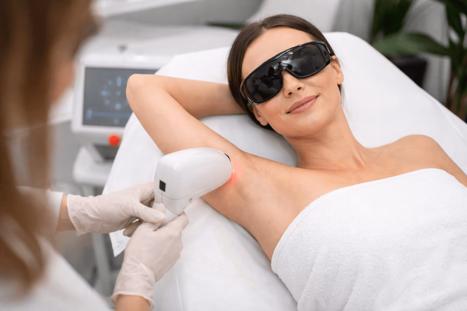 Laser hair removal treatment at Vesper MedSpa in Chicago, Illinois targeting unwanted hair for long-term reduction