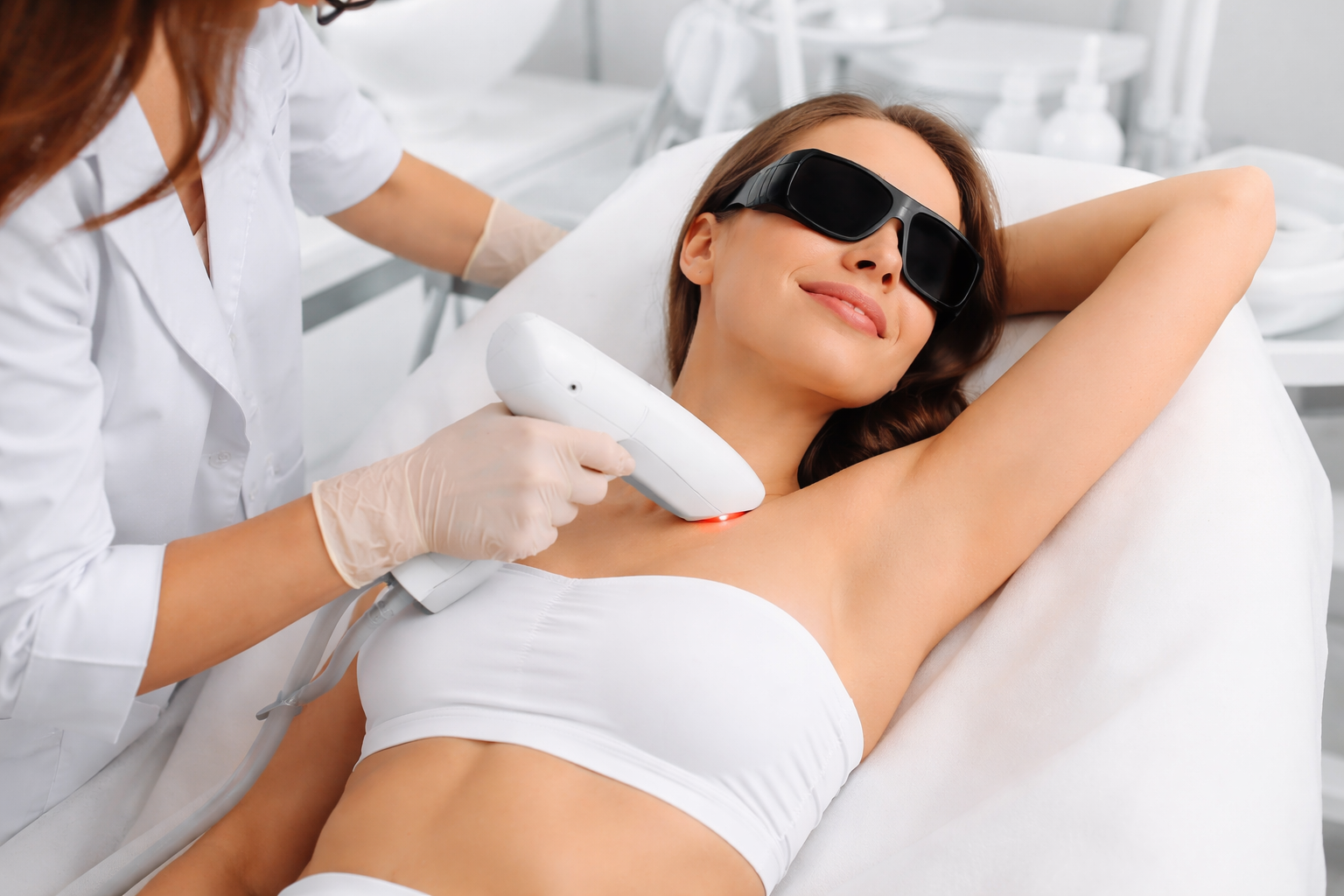  Laser hair removal treatment session at Vesper MedSpa in Chicago, Illinois