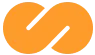 Orange infinity symbol on a white background.