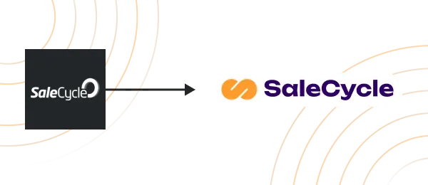 Image showing the old SaleCycle logo versus the new SaleCycle logo
