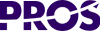 Logo with the word PROS in bold purple uppercase letters.