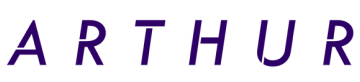 The word ARTHUR in uppercase purple letters on a white background.