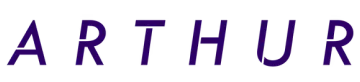The word ARTHUR in uppercase purple letters on a white background.