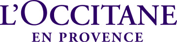 L'Occitane en Provence brand name in stylized purple text.