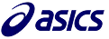 ASICS brand logo in dark blue.