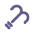A curved arrow pointing upward and to the right.