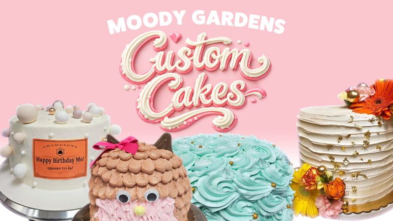 The pool at the Moody Gardens Hotel filled with hotel guests enjoying a sunny day out and the text Spring Sale 25% Off Best Available Rate