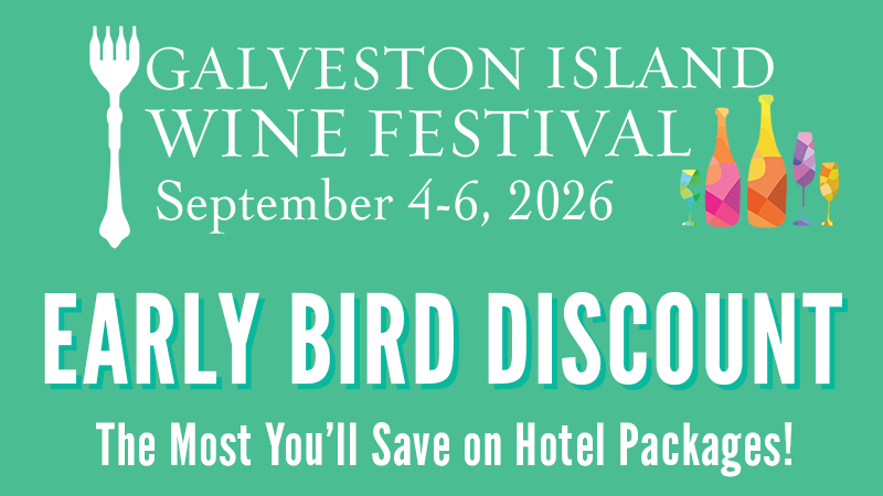 The pool at the Moody Gardens Hotel filled with hotel guests enjoying a sunny day out and the text Spring Sale 25% Off Best Available Rate