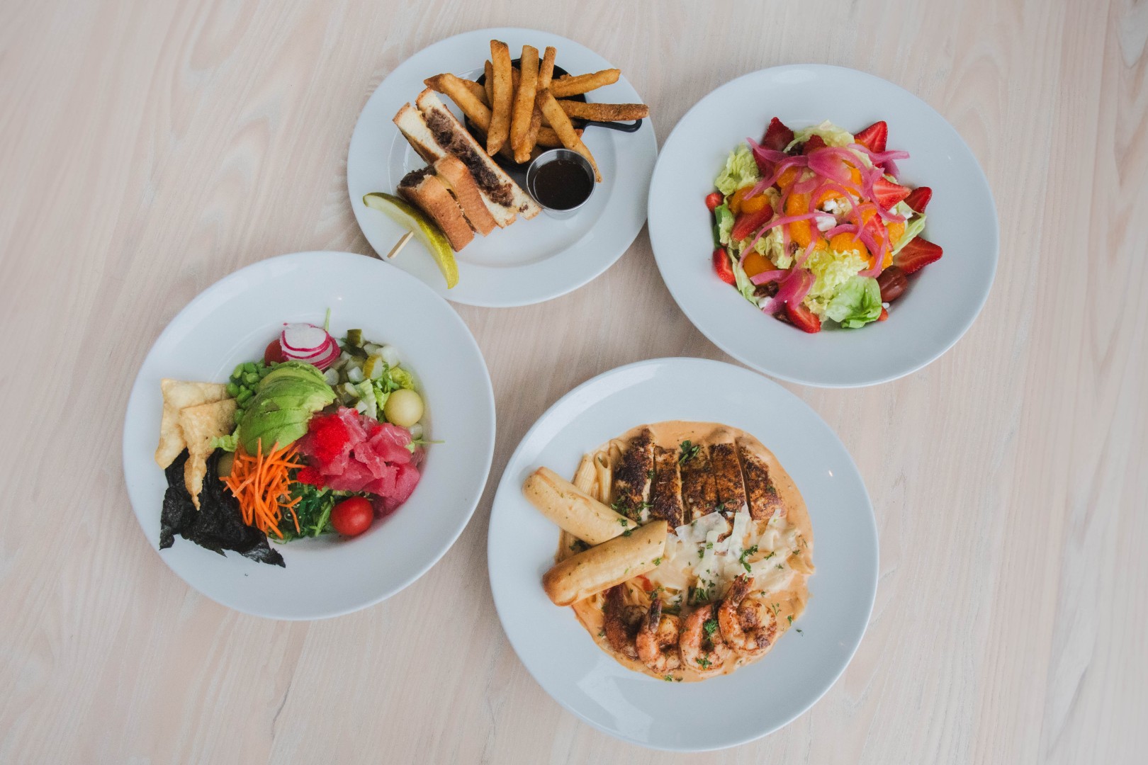 Sandwiches and salads served at Café in the Park