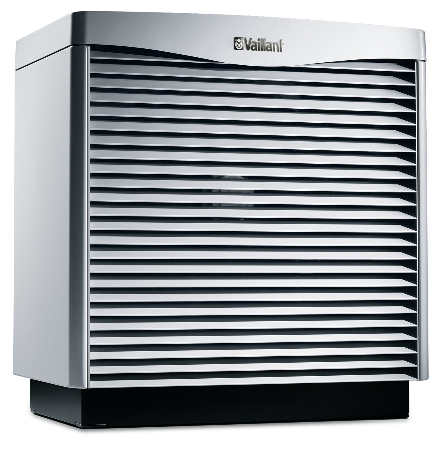 Perspektivische Ansicht einer Vaillant aroCOLLECT Luft Wasser Wärmetauscher Außeneinheit VWL 11/4 SA.