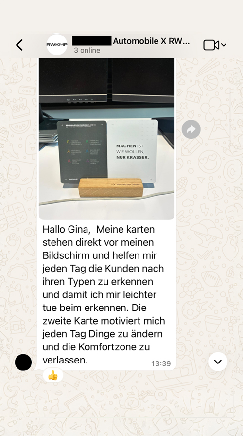 RWKMP Referenz - WhatsApp Chat Screenshot