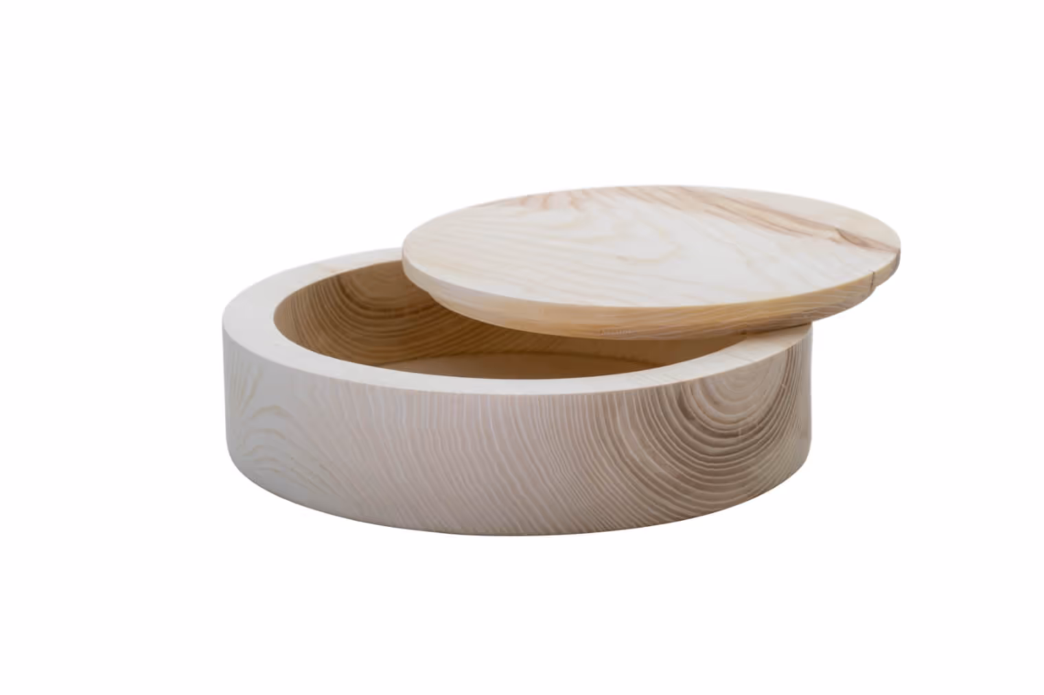 Bleached ash Klink lidded bowl by Anonymia