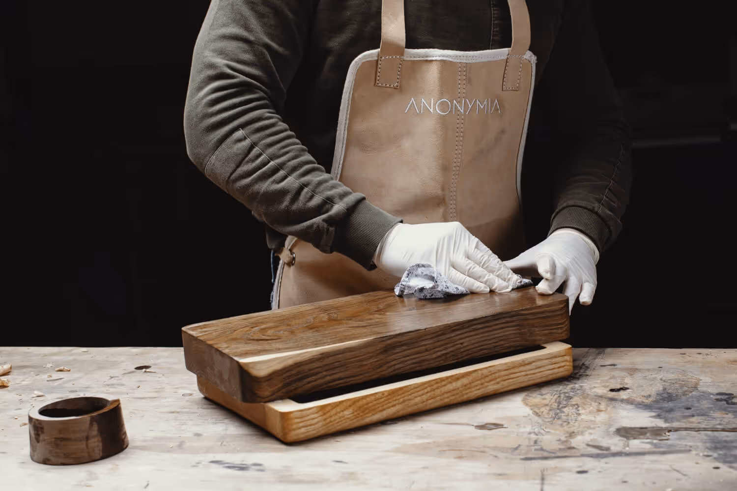 Anonymia handmade wooden furniture studio workshop in Copenhagen, detail shot