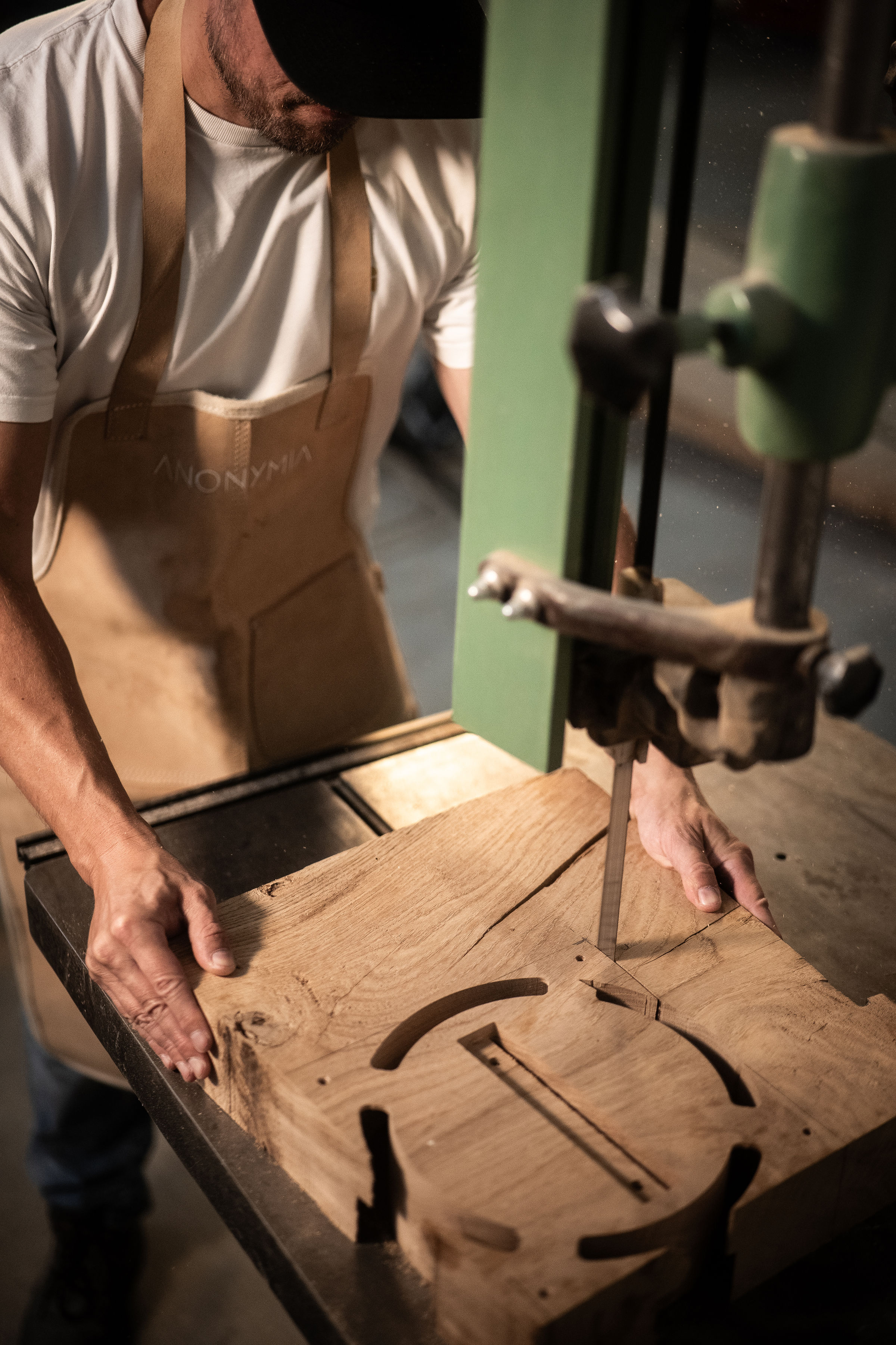 Anonymia handmade wooden furniture studio workshop in Copenhagen, product detail view